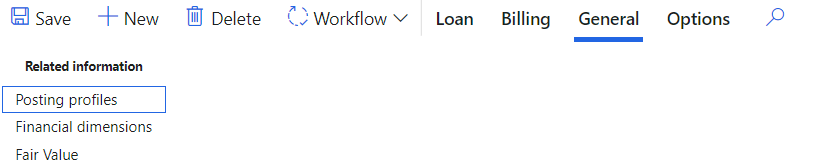 Screenshot of the loans interface